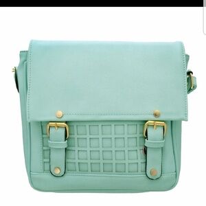 Mint Green Square Double Box Crossbody